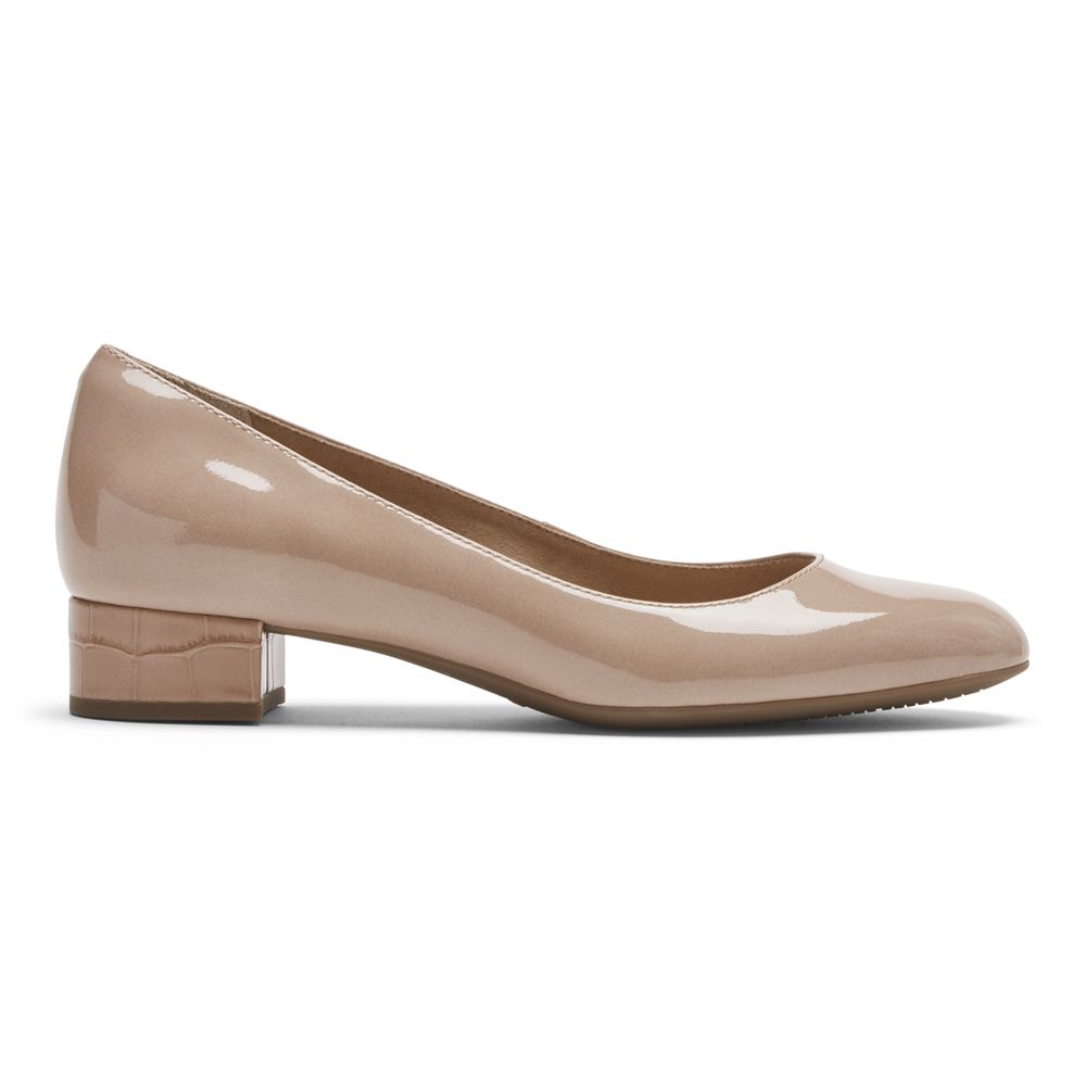 Rockport Total Motion Maricel Heel - Womens Pumps - Beige - NZ (KNH-694521)